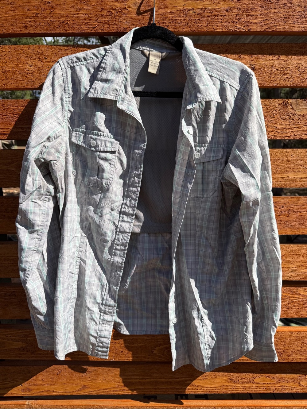 Women's Armachillo Long Sleeve Shirt Pale Blue Gray Size Medium